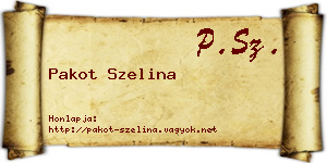 Pakot Szelina névjegykártya